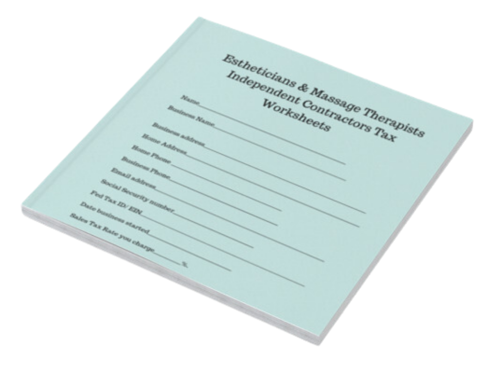 7 page Accounting workbook for Spa Professionals